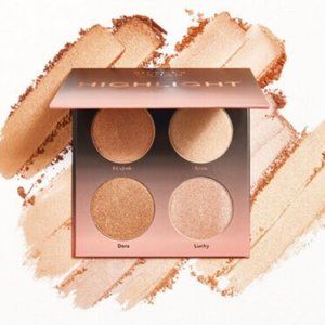 SHADES BY SHAN Vegan 4 Shade Highlighter Palette NEW in Box Full Size